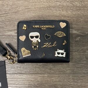 Karl Lagerfeld Black and Gold Wallet
